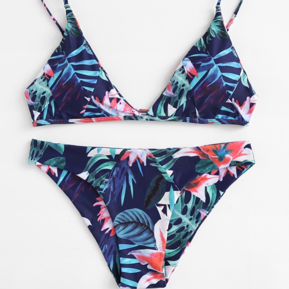 Jungle print bikini set